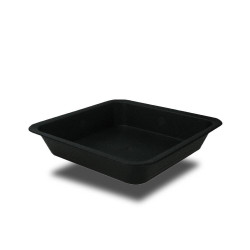 Zwarte vierkante schotel - 14,1 x 14,1cm - 3L