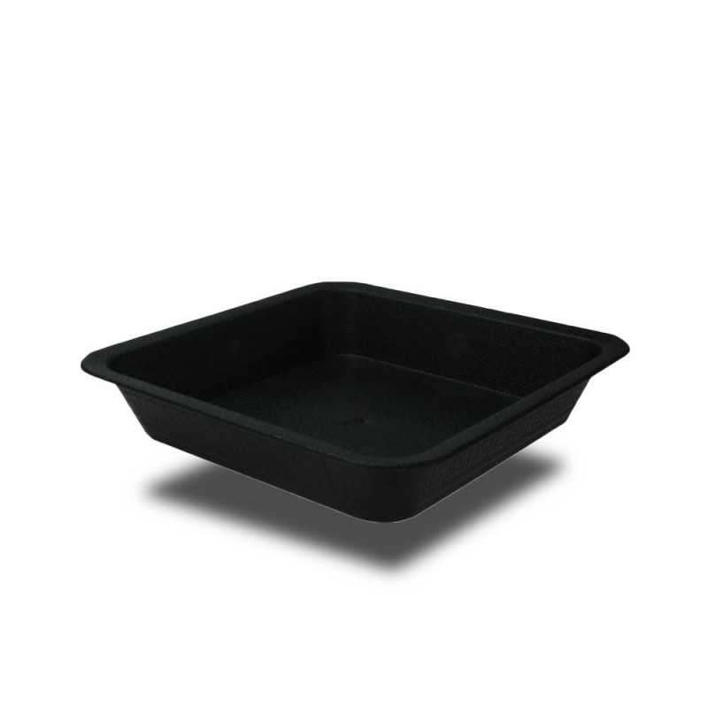 Zwarte vierkante schotel - 14,1 x 14,1cm - 3L