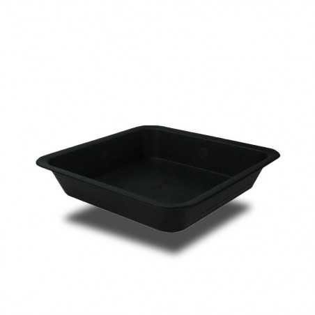 Soucoupe carré noire - 14,1 x 14,1cm - 3L