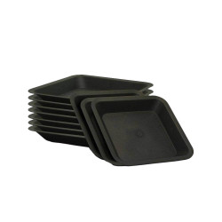 Soucoupe carré noire - 36,5 x 36,5cm - 20L  - 2