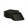 Soucoupe carré noire - 36,5 x 36,5cm - 20L  - 2