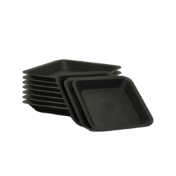 Soucoupe carré noire - 36,5 x 36,5cm - 20L