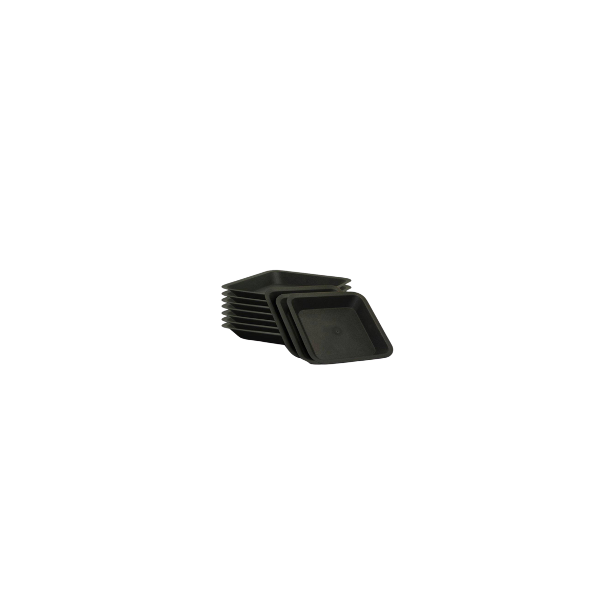 Black square saucer - 36.5 x 36.5cm - 20L