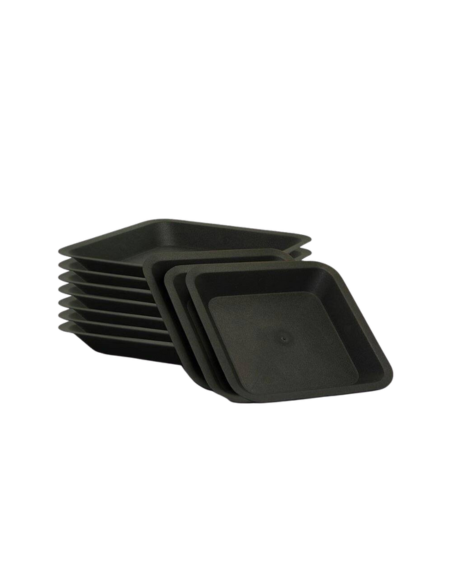 Black square saucer - 36.5 x 36.5cm - 20L