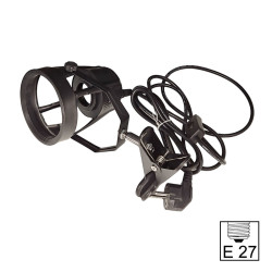 Pince avec douille et câble 3m pour ampoule horticole E27 - FloraCLIP