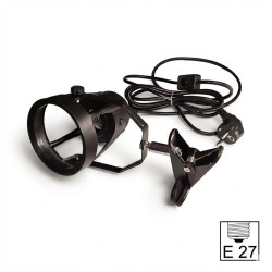 Klem met fitting en 3m kabel voor E27 tuinbouwlamp - FloraCLIP