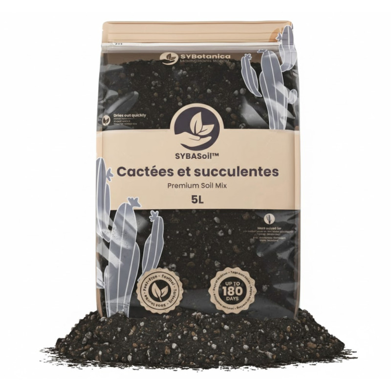 Cacti & Succulent Mix - Premium Soil Mix 5L - Substrat SYBASoil