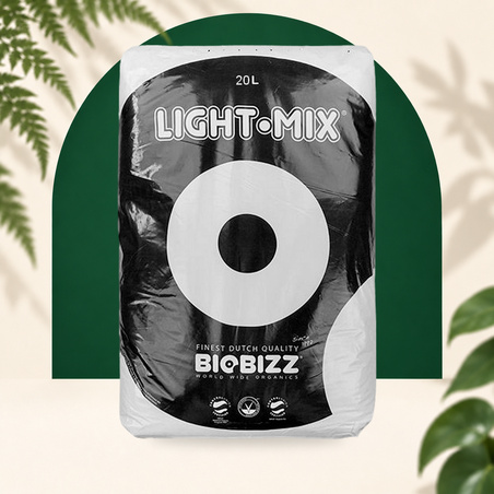 Sac de  terreau Light-Mix 20L - Terre pour la culture en intérieur sous lampes horticoles LEDs - Biobizz