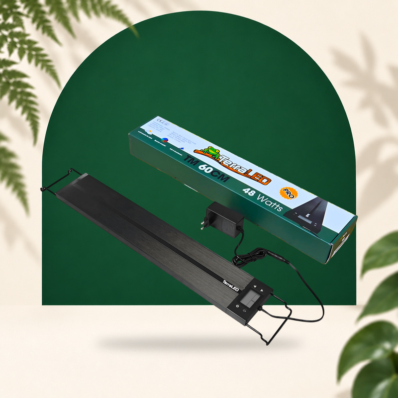 TM PRO - LED-Pflanzenlampe mit LCD-Display - Sonnenaufgangs-/Sonnenuntergangsfunktion für Terrarien und Grünpflanzen