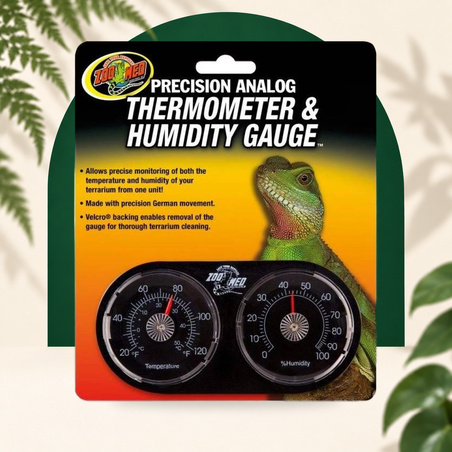 Thermomètre + Hygromètre  analogique terrarium  Zoomed