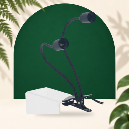 Double CLIP Holder - Flexible for E27 LED Horticultural Bulb  - 1