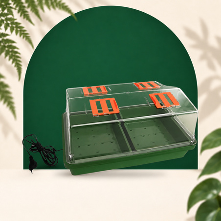 Beheiztes Gewächshaus – 38 x 24 x 19 cm – Neptune Hydroponics – Gewächshaus für Stecklinge und Setzlinge