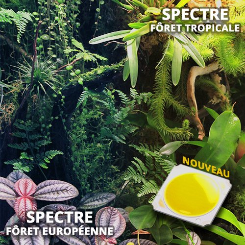 variation spectre led horticole terrarium paludarium
