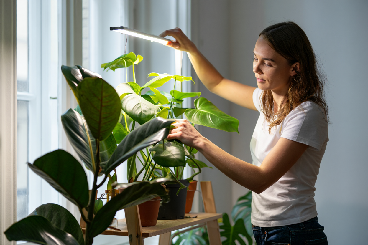Réglage d'éclairage pour plantes d'intérieur