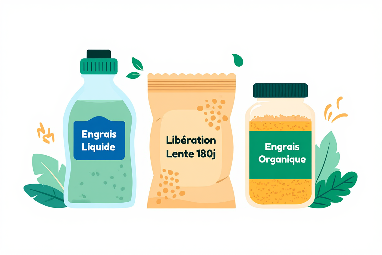 Trois types d'engrais pour plantes tropicales
