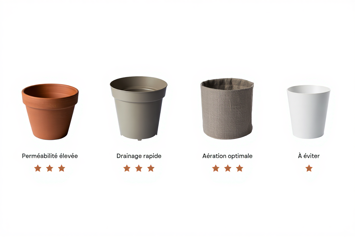 Comparaison des types de pots pour le rempotage