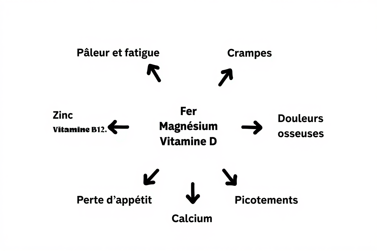 Correspondance nutriments-symptômes