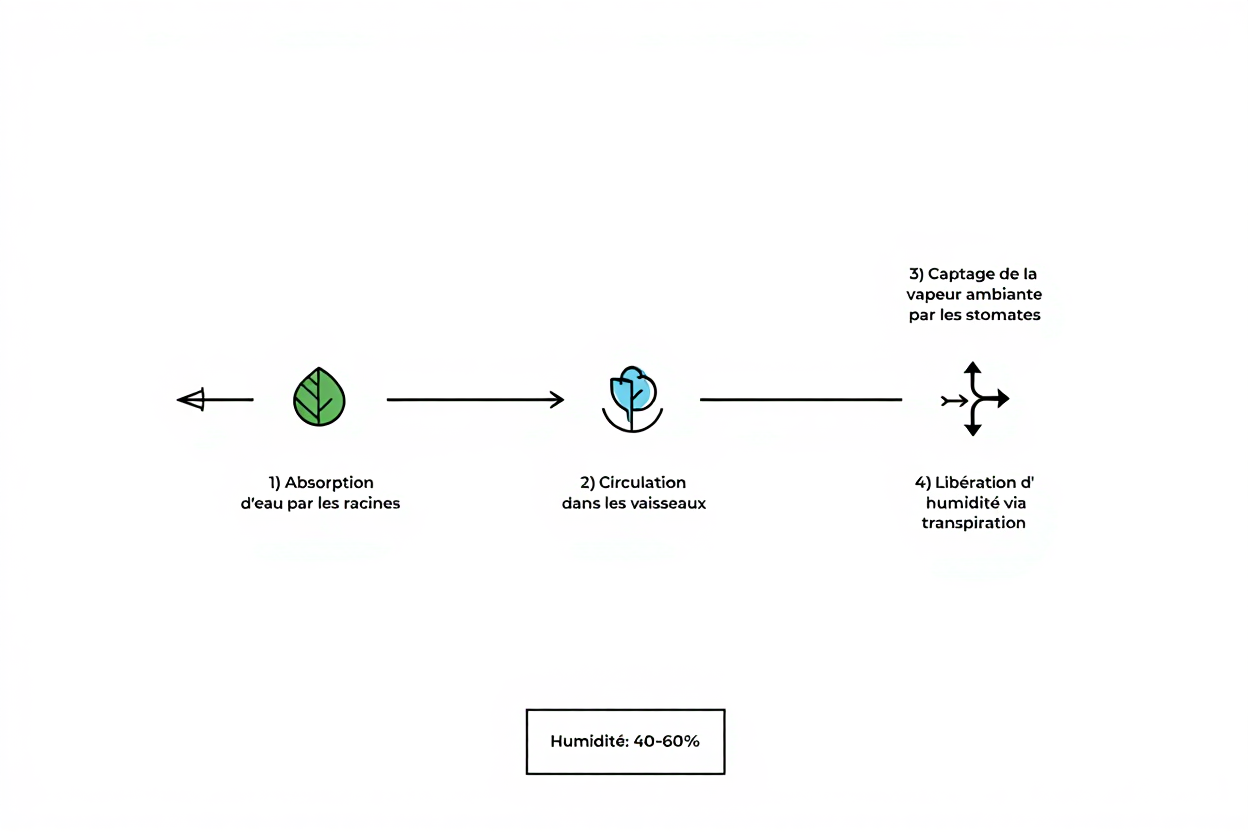 Cycle transpiration plantes