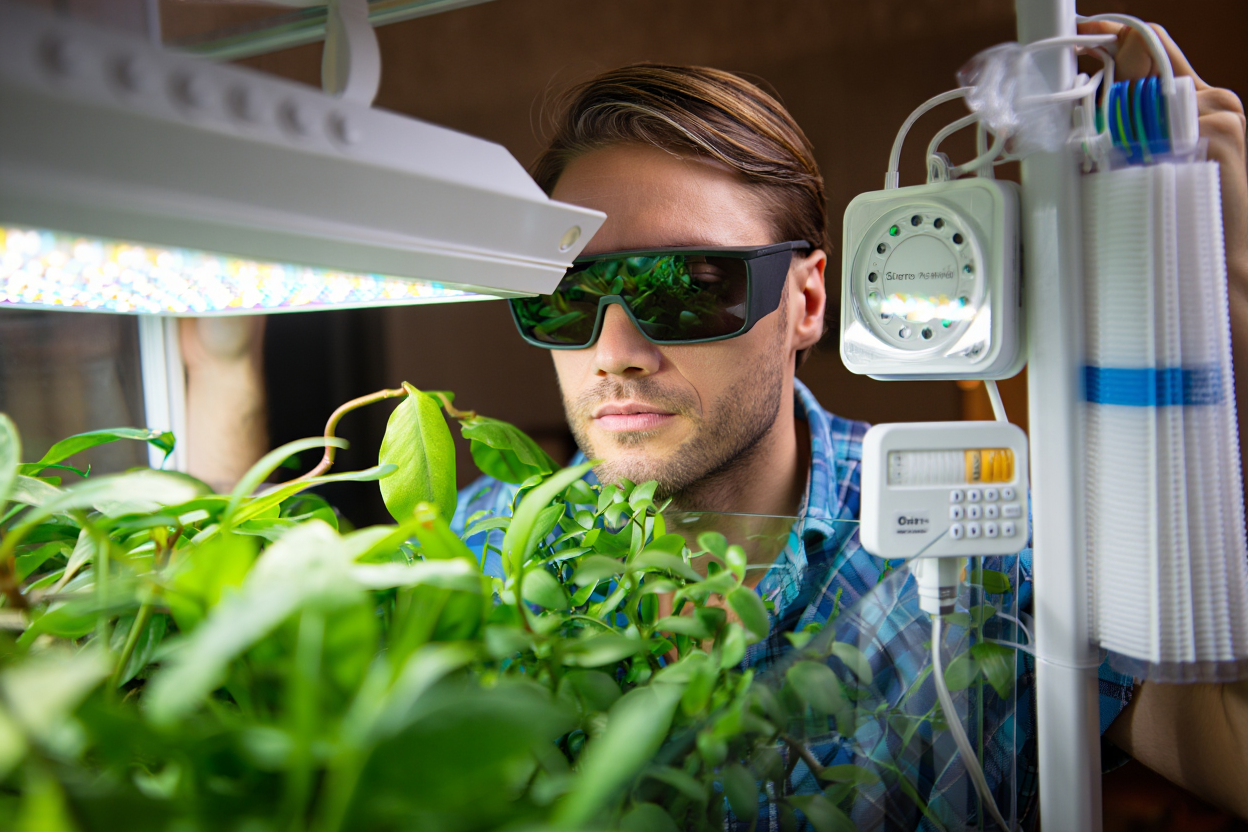 Installation sécurisée de lampe horticole
