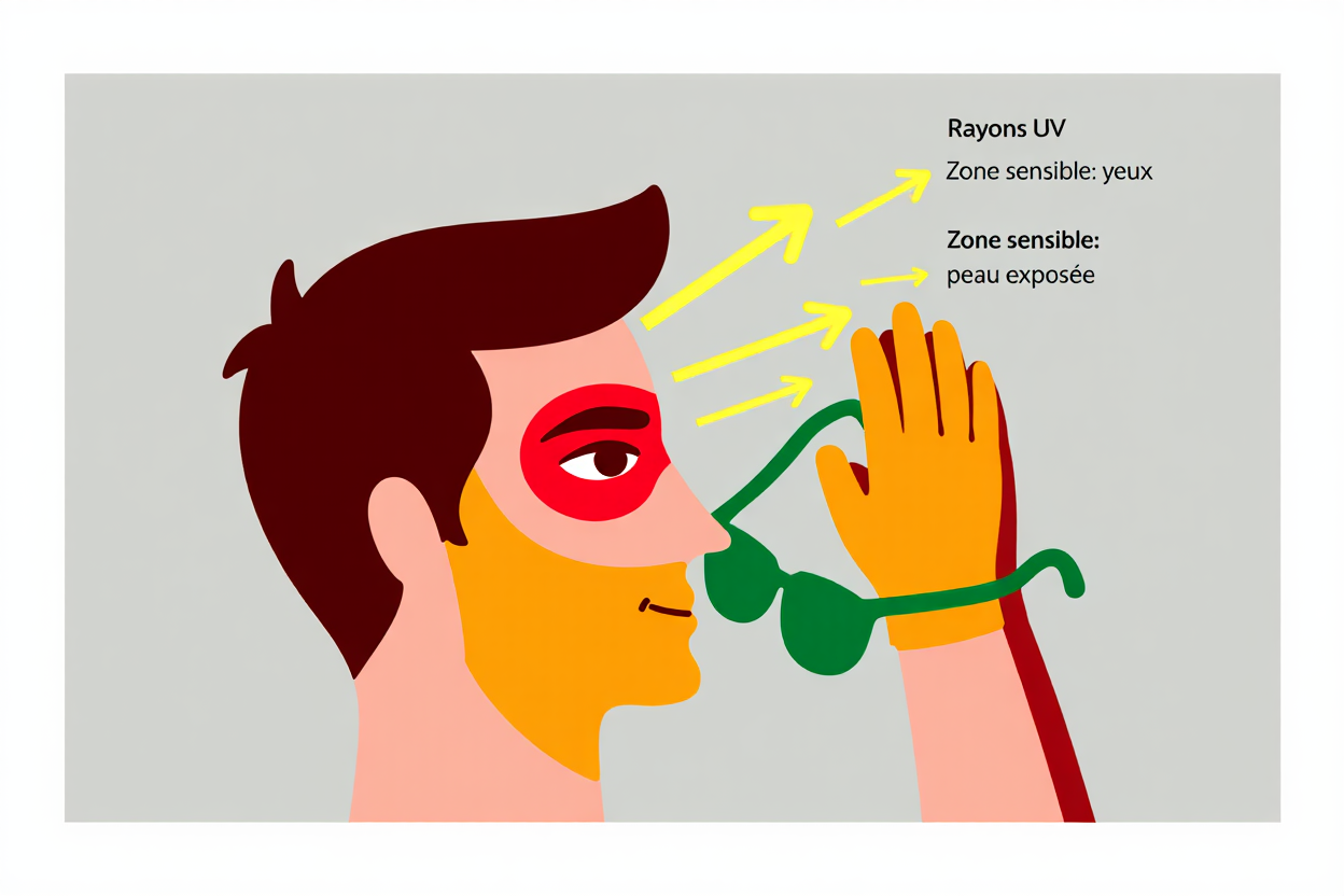 Zones vulnérables du corps aux rayonnements UV