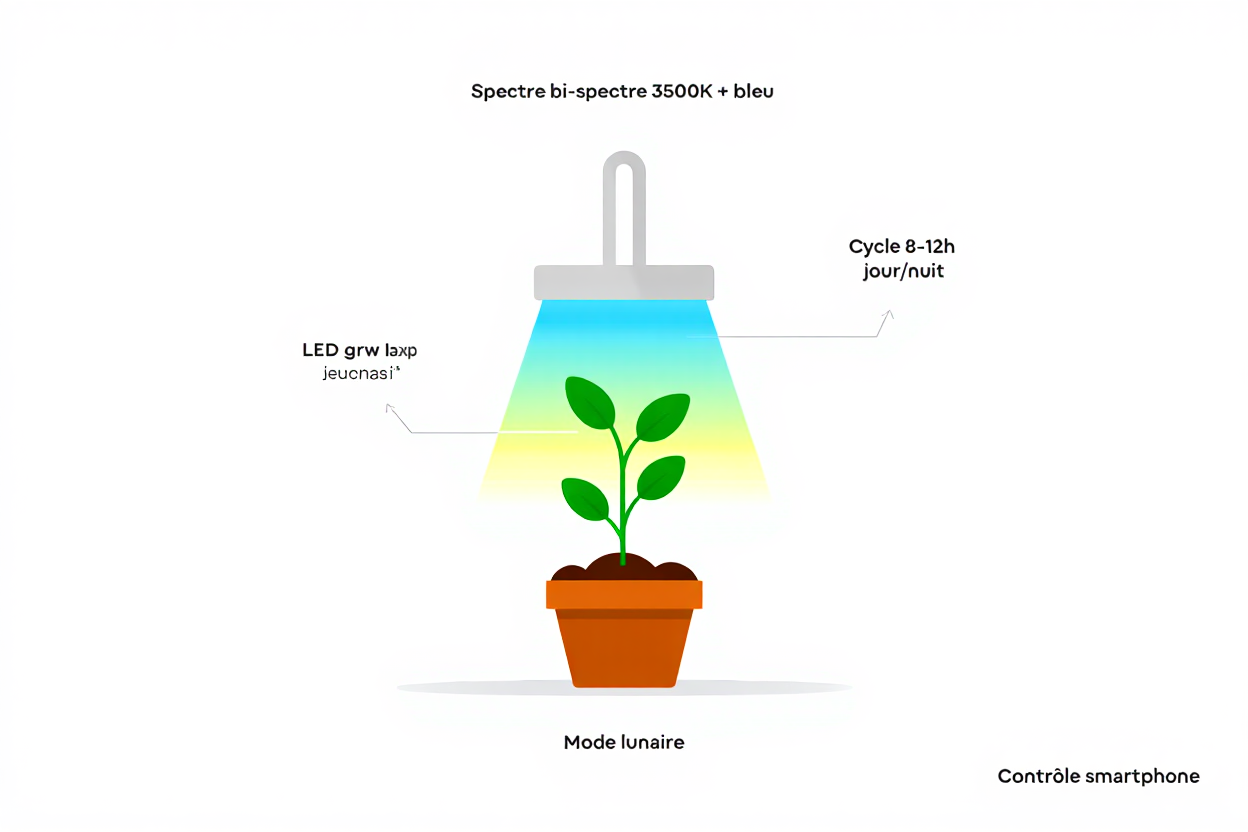 Installation éclairage LED horticole
