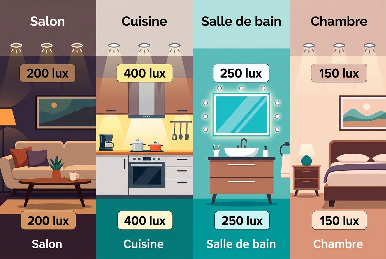 Recommandations d'éclairage par pièce